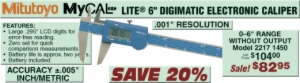 MITUTOYO CALIPER, ELECTRONIC